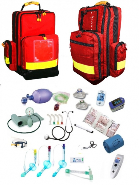 gefüllter Arztrucksack